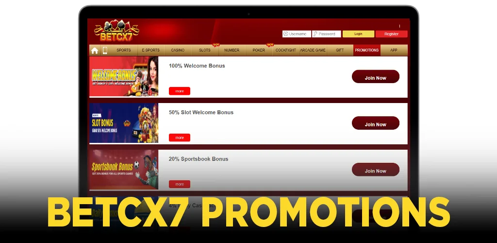 BetCX7 پرومو کوڈ BECX7100